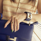 HERMES Kelly Dog leather bracelet