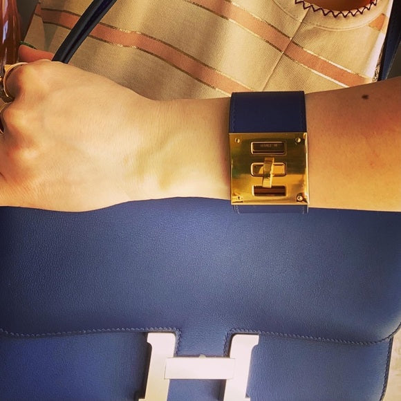 HERMES Kelly Dog leather bracelet