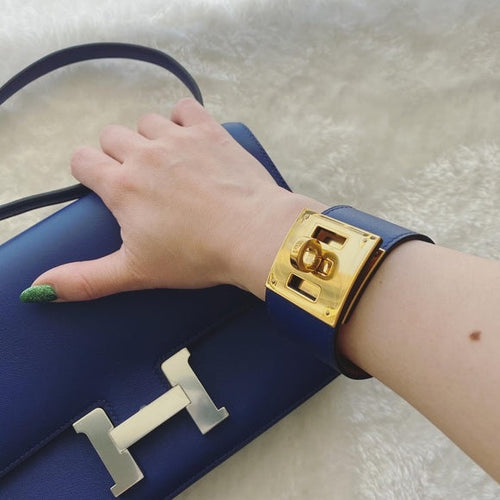 HERMES Kelly Dog leather bracelet