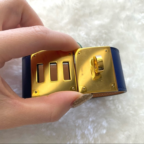 HERMES Kelly Dog leather bracelet