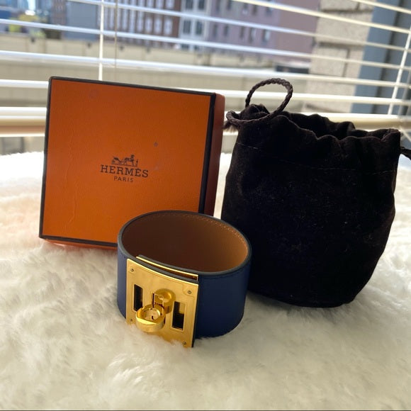 HERMES Kelly Dog leather bracelet