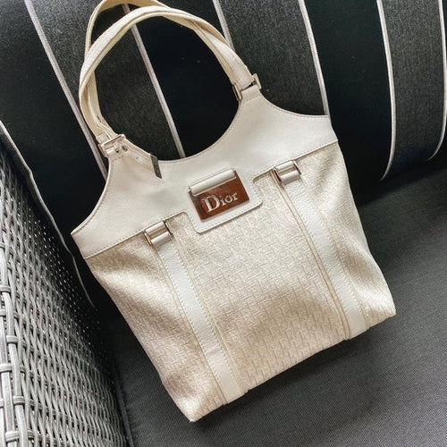 DIOR diorissimo street chic downtown cream canvas Tote