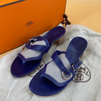 HERMES sandals caraibes toile H Panama