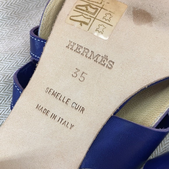HERMES sandals caraibes toile H Panama