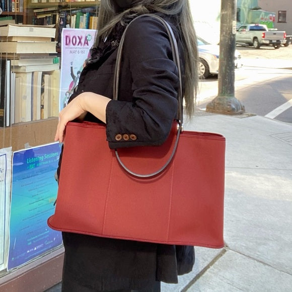 HERMES cabag PM canvas Shoulder bag