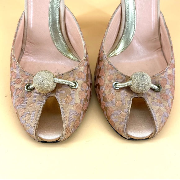 Fendi golden ball sandal