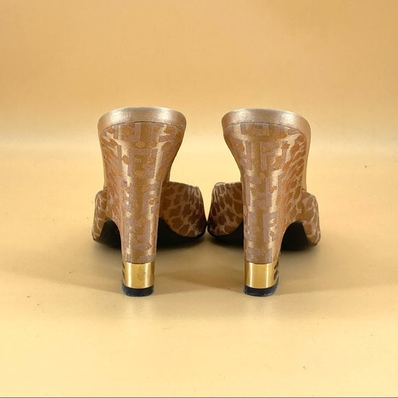 Fendi golden ball sandal