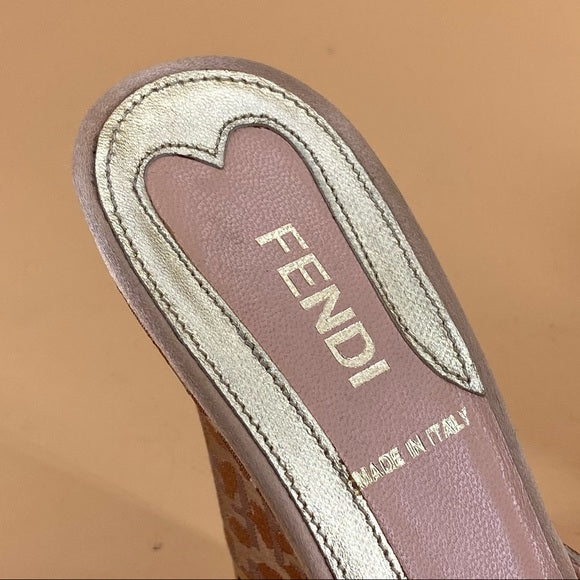 Fendi golden ball sandal