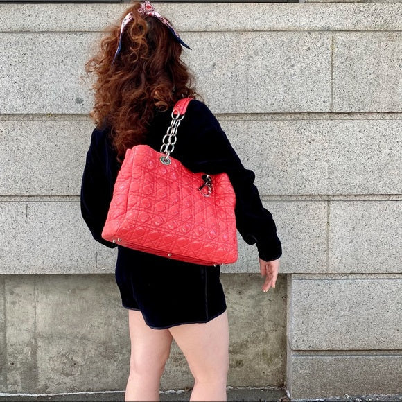 Lady Dior patent leather soft cannage tote TWS