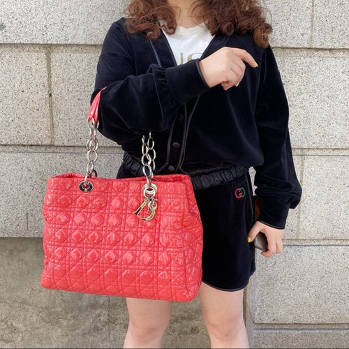 Lady Dior patent leather soft cannage tote TWS