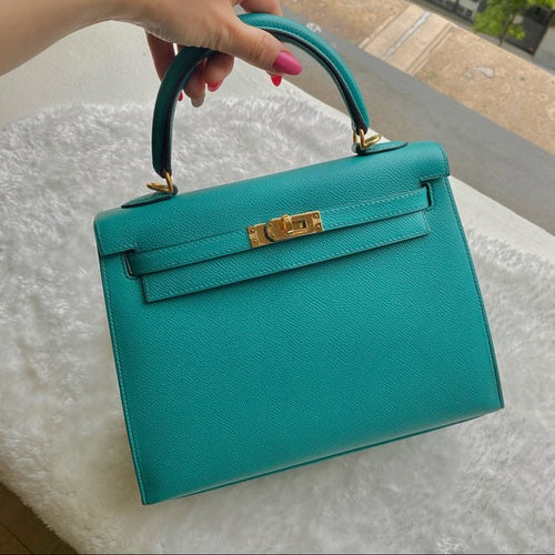 HERMES Bleu Paon KELLY25