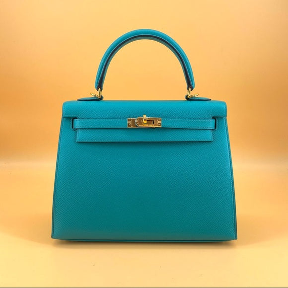 HERMES Bleu Paon KELLY25