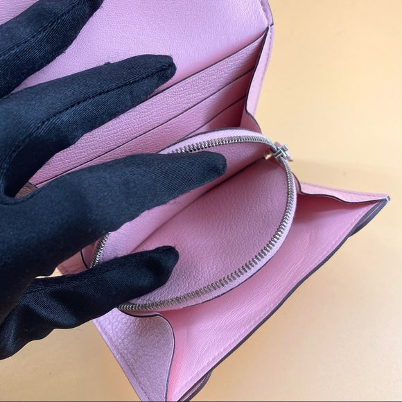 HERMES 1938 pink wallet