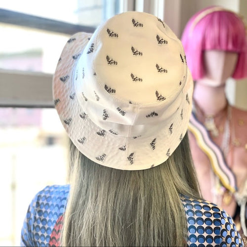 Hermes two side silk bucket hat