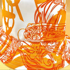 Hermes two side silk bucket hat