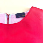 FENDI 100% silk Red Gradient Dress