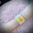 HERMES Kelly Dog leather bracelet white/ gold