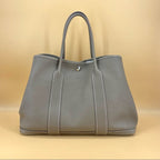 HERMES Garden Party 36 Etoupe leather bag