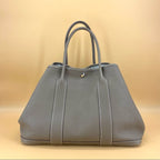 HERMES Garden Party 36 Etoupe leather bag