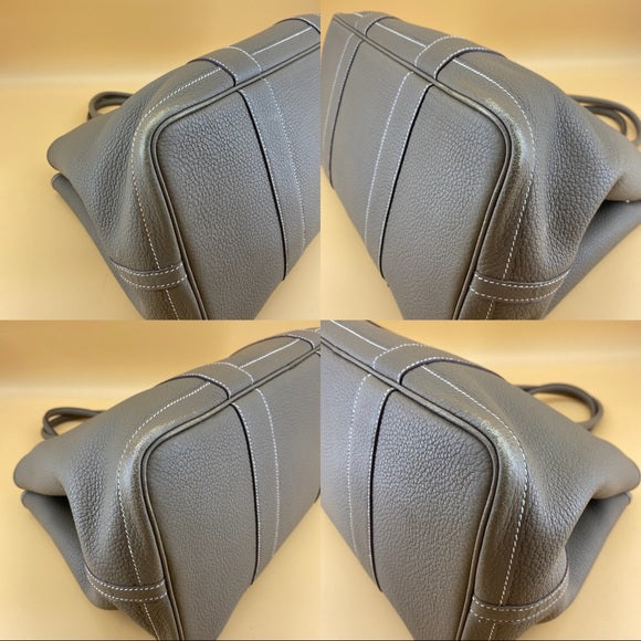 HERMES Garden Party 36 Etoupe leather bag