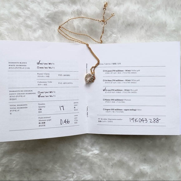 HERMES Finesse pendant 750gold&diamond necklace