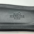 HERMES rivet oran sandals in black leather