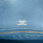 HERMES suede blue Birkin 35cm