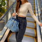 HERMES suede blue Birkin 35cm