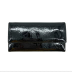 DIOR black patent leather monogram wallet