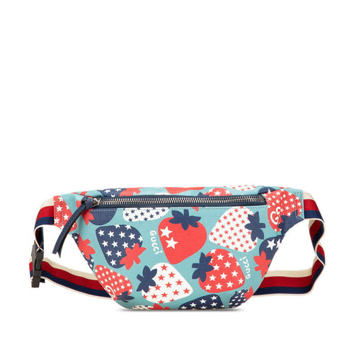 Gucci Strawberry PVC Leather Waist Bag