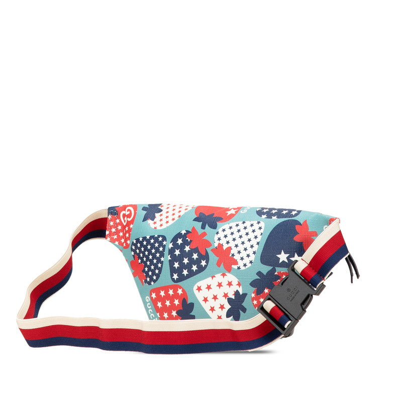 Gucci Strawberry PVC Leather Waist Bag