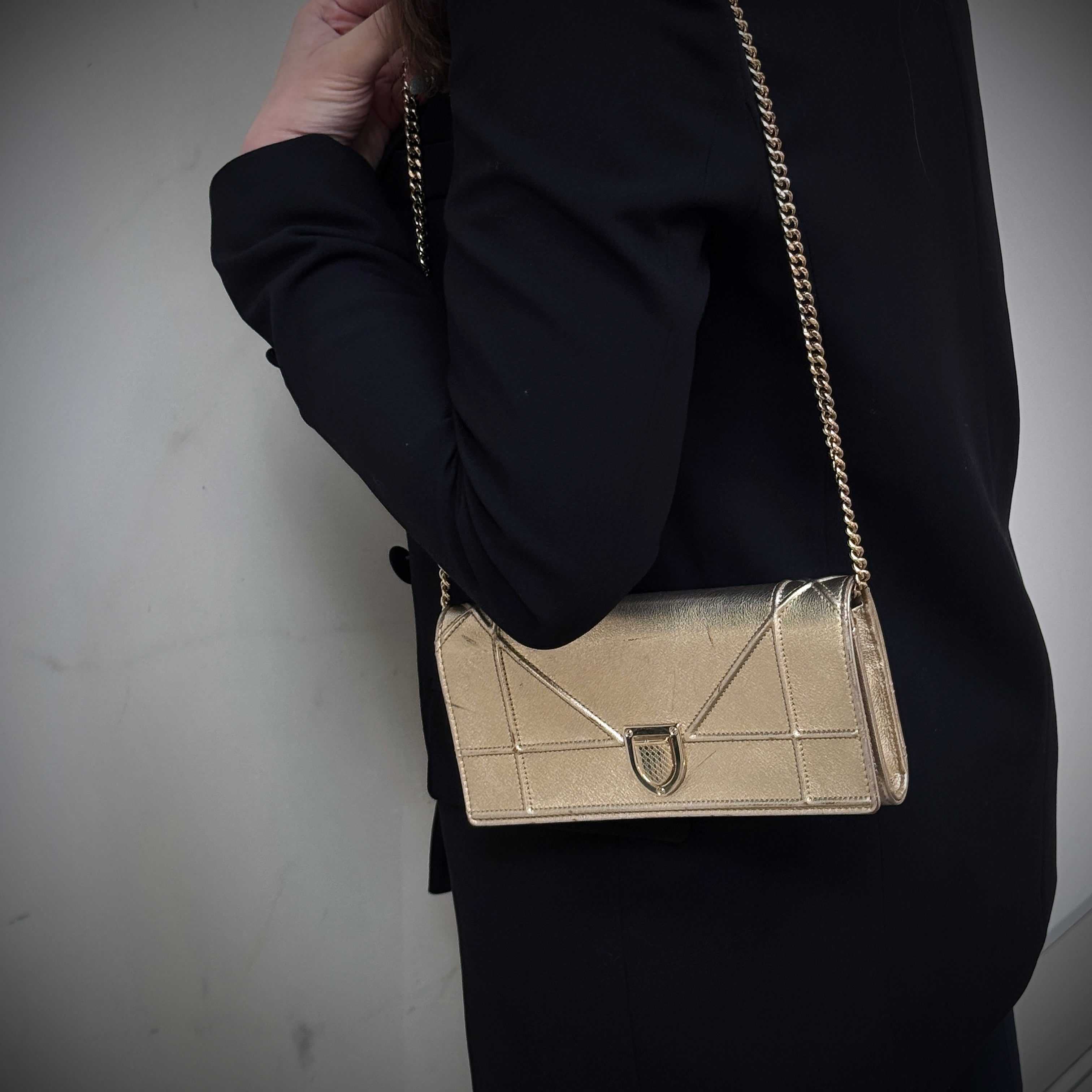 Christian Dior Diorama Croisière patent leather Wallet on Chain TWS