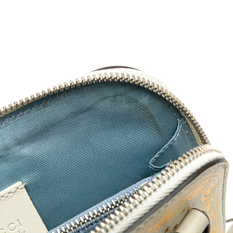 Gucci GUCCY SEGA Print Leather Shoulder Bag