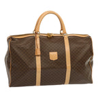 CELINE Macadam Canvas Boston Bag PVC Brown  mr049