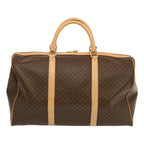 CELINE Macadam Canvas Boston Bag PVC Brown  mr049