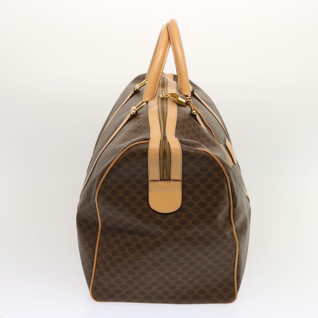 CELINE Macadam Canvas Boston Bag PVC Brown  mr049