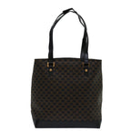 CELINE Macadam Canvas Tote Bag PVC Black Brown  mr055