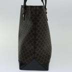 CELINE Macadam Canvas Tote Bag PVC Black Brown  mr055