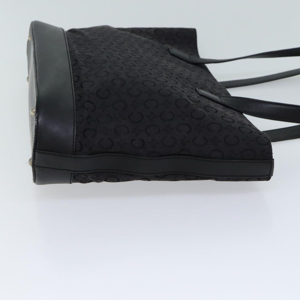 CELINE C Macadam Canvas Tote Bag Black Auth mr122
