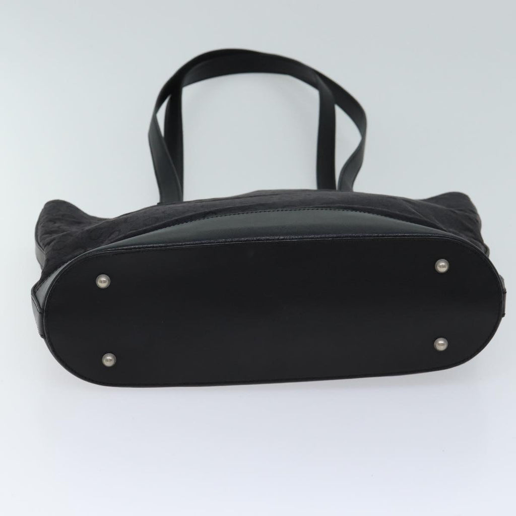 CELINE C Macadam Canvas Tote Bag Black Auth mr122