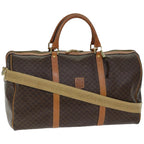 CELINE Macadam Canvas Boston Bag PVC 2way Brown  mr163