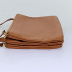 CELINE Trio Shoulder Bag Leather Brown  mr168