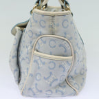 CELINE C Macadam Canvas Hand Bag Light Blue Auth mr302