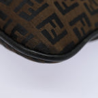 FENDI Zucchino Canvas Shoulder Bag Brownmr304