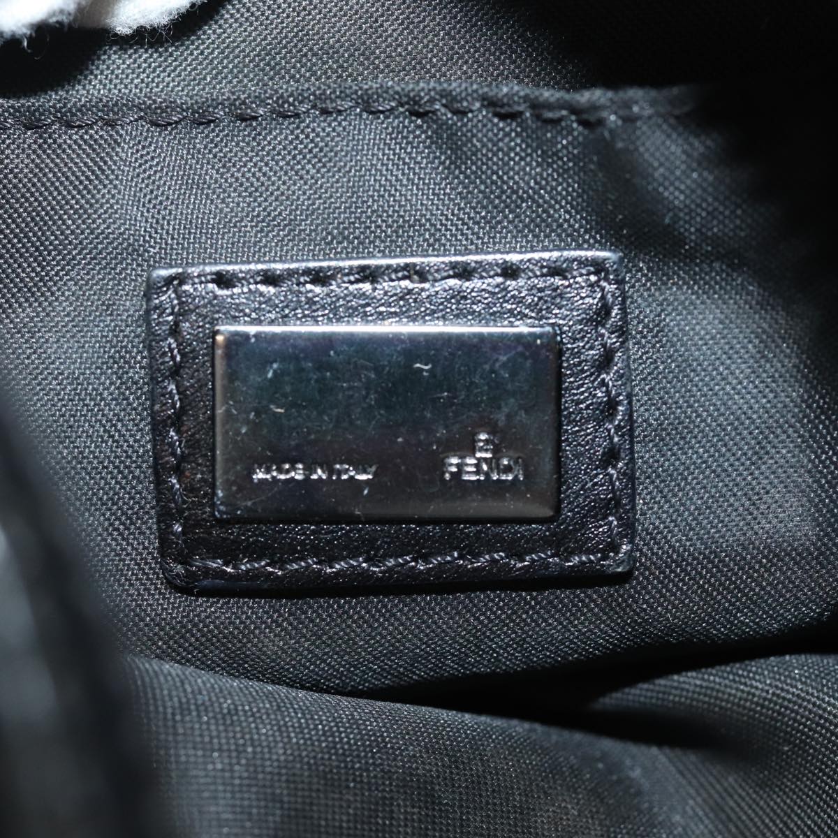 FENDI Zucchino Canvas Shoulder Bag Brownmr304