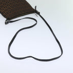 FENDI Zucchino Canvas Shoulder Bag Brownmr304