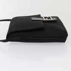 FENDI Zucchino Canvas Mamma Shoulder Bag Blackmr359