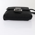 FENDI Zucchino Canvas Mamma Shoulder Bag Blackmr359