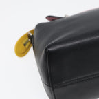 FENDI By The Way Medium Hand Bag Leather 2way Black Silvermr464