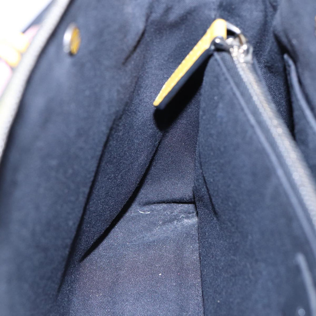 FENDI By The Way Medium Hand Bag Leather 2way Black Silvermr464